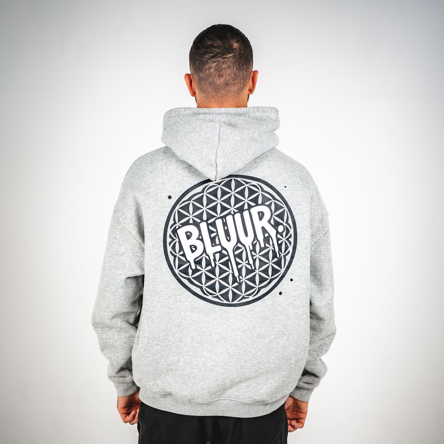 Grey flower of life hoodie