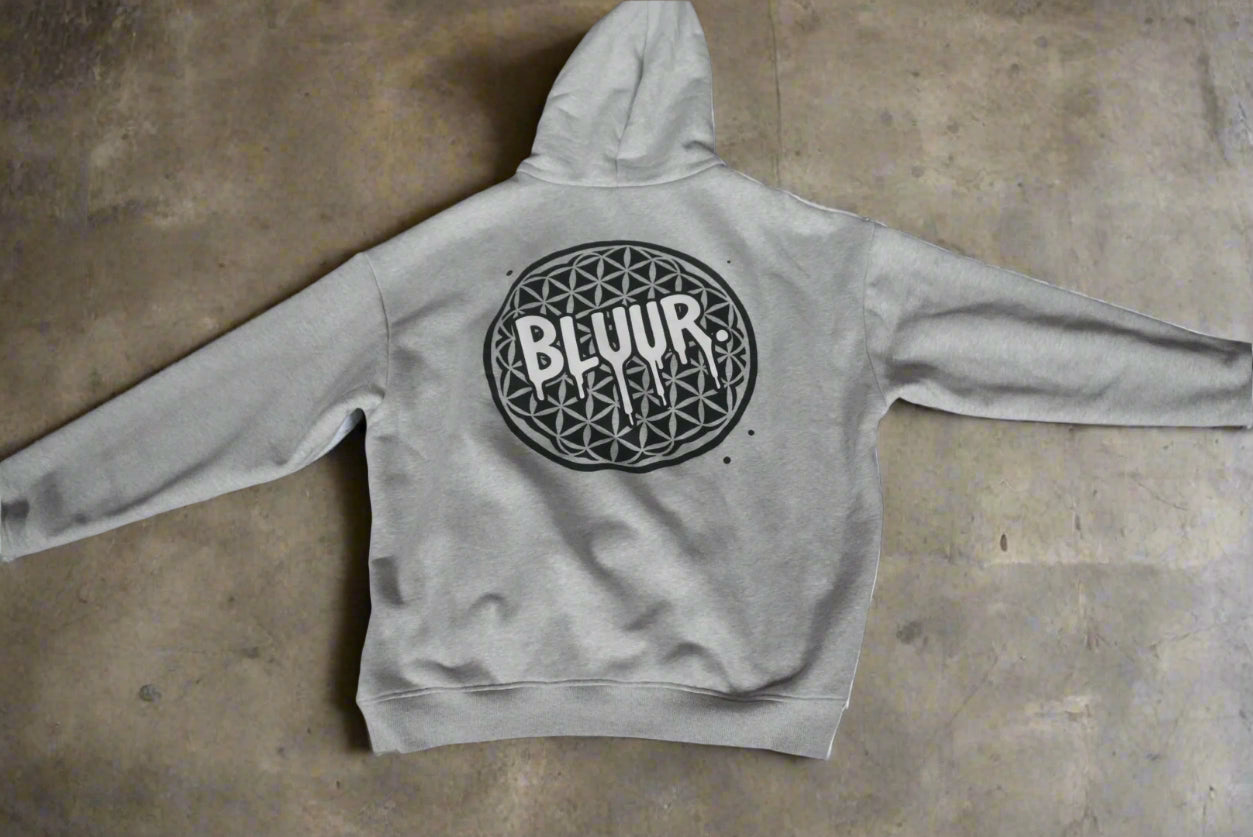 Grey flower of life hoodie