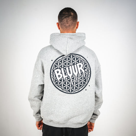 Grey flower of life hoodie